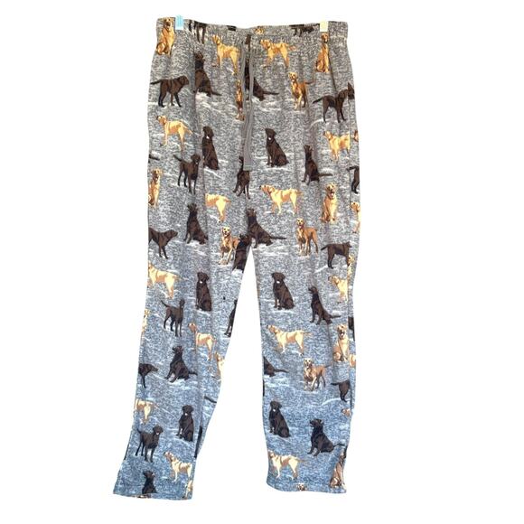 Cuddl Duds Pajama Pants Womens Large Fleece Dog Print Lounge Sleepwear Pockets - Picture 1 of 8
